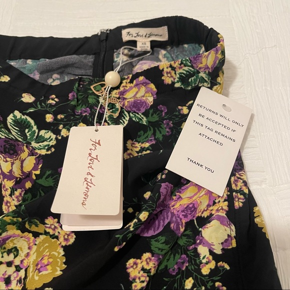 For Love & Lemons Molly Floral Drawstring Asymmetrical Pencil Skirt - Picture 6 of 8